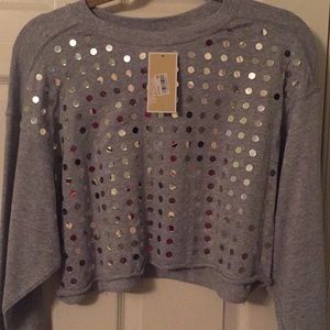 New! Michael Kors Size XS Cropped Sweatshirt Top